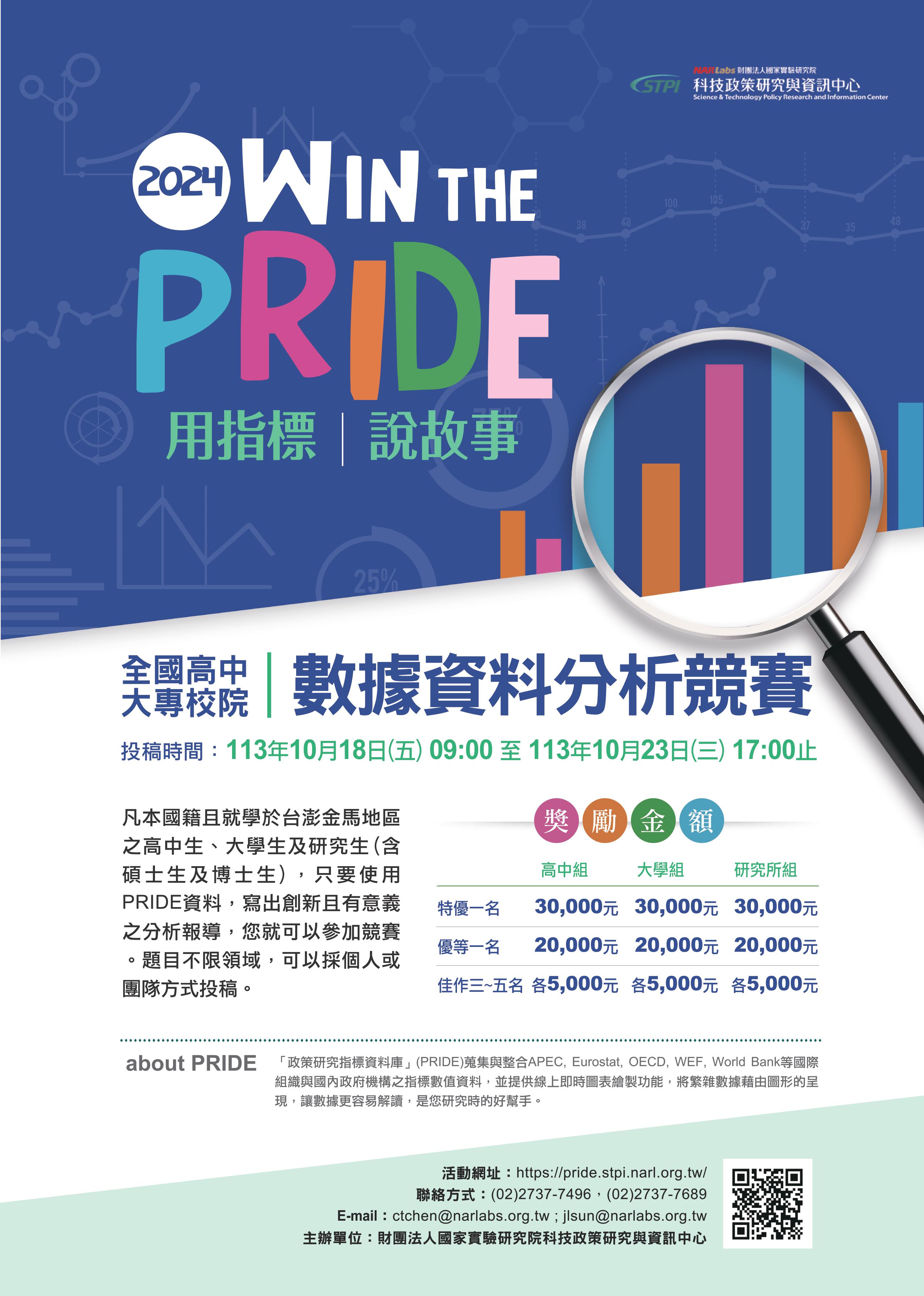 Win the PRIDE：用指標說故事」競賽活動